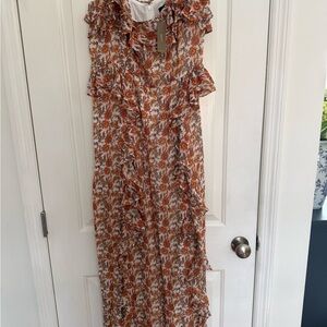 J. Crew Floral Ruffle Dress.